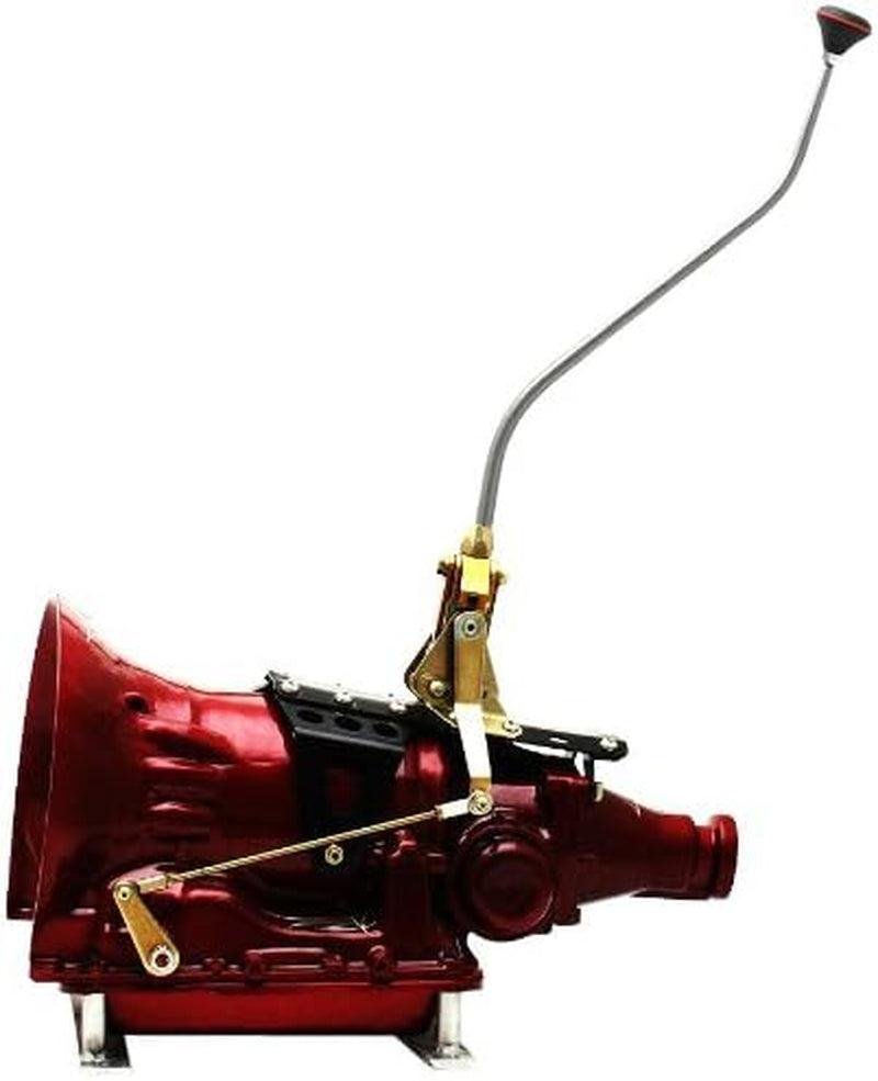 58943 Single Action Automatic Transmission Shifter Kit with 23" Dual Bend Arm and Black Knob for GM TH350 Transmission