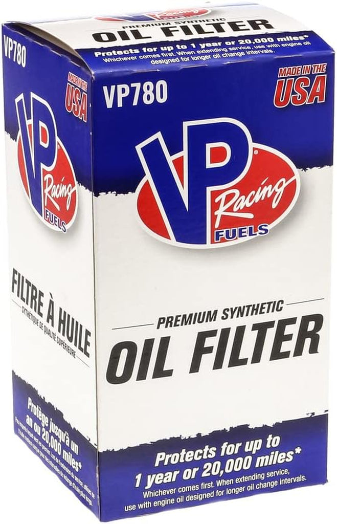 VP Racing 20,000 Mile Premium Full Synthetic Oil Filter, VP780, Fits Dodge and Ram Pickups, Cummins Diesel Engine