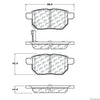 Rear Disc Brake Pad for Prius, Prius Prime, Corolla, Yaris, Tc+More (103.13540)