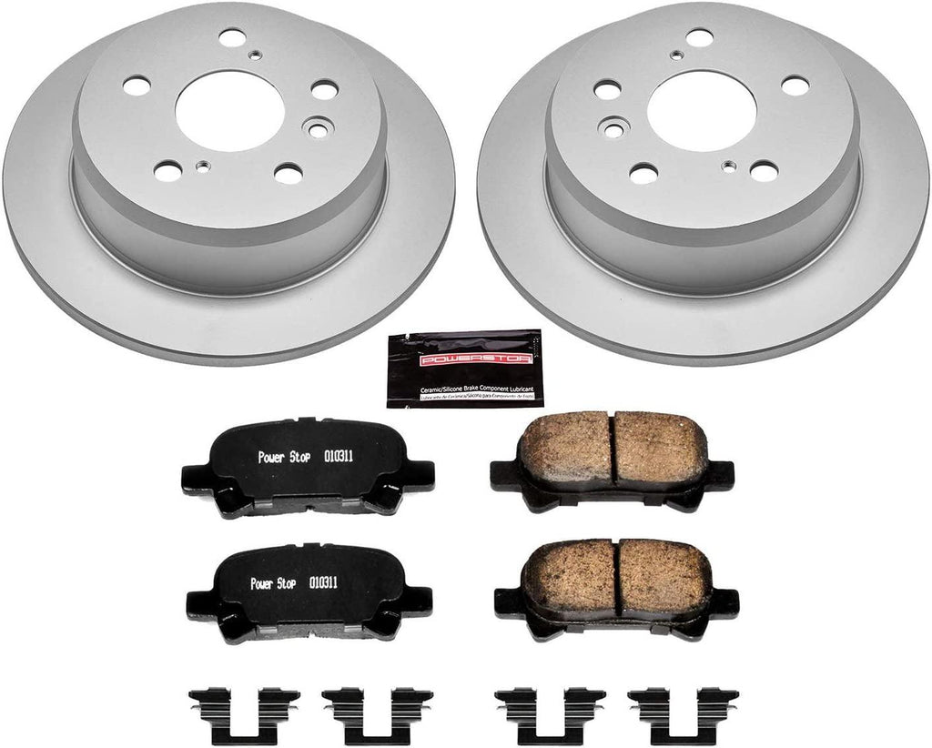 CRK2417 Coated Brake Rotor & Ceramic Brake Pads- Rear