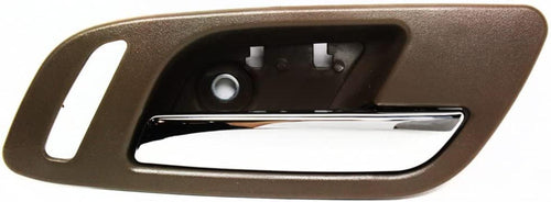 for GMC Yukon XL 1500 Interior Door Handle Front, Passenger Side Brown Bezel with Chrome Lever (2007-2014) | Trim: Sle/Slt/Denali | GM1353150 | 22855621