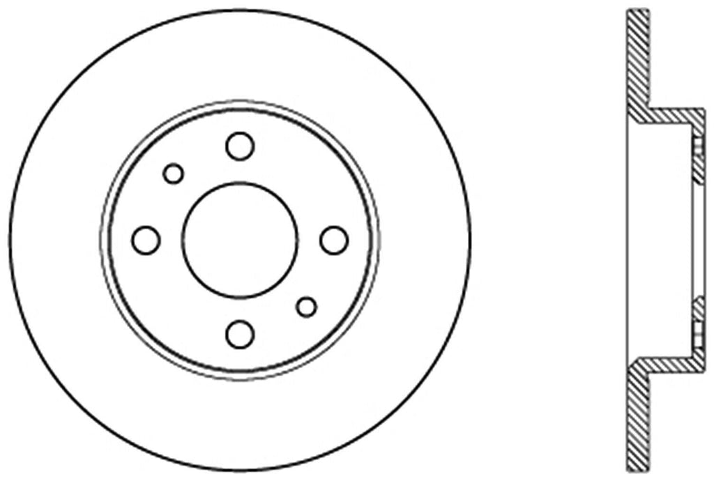 Centric Front Disc Brake Rotor for 500, 700, Panda (121.04001)