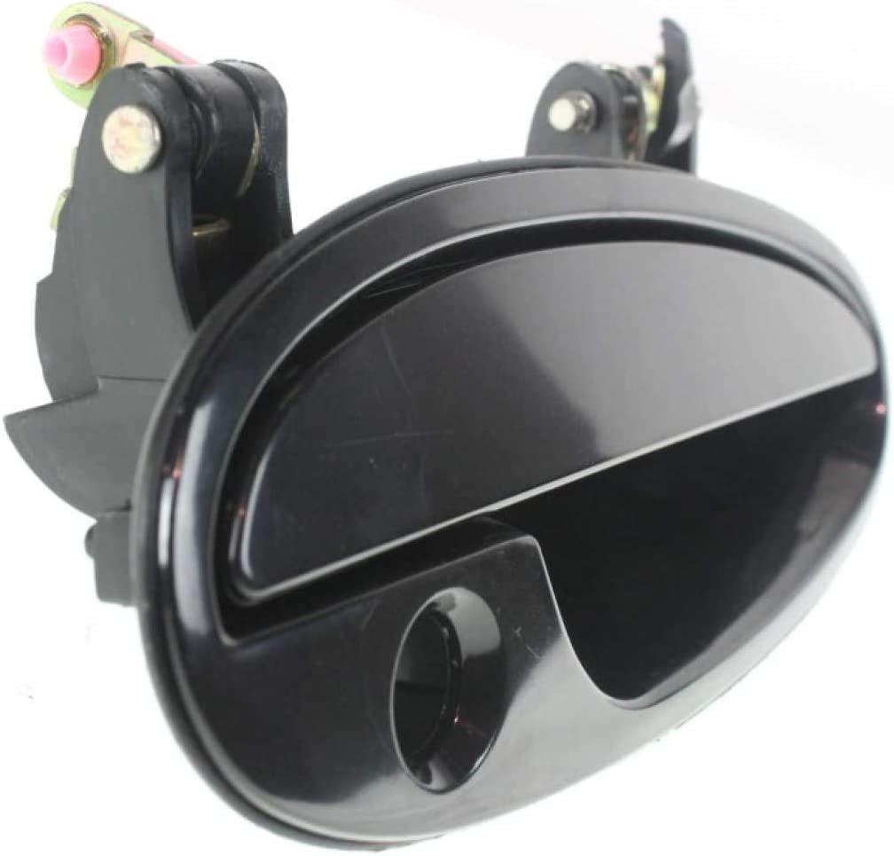 for Chevy Impala Exterior Door Handle Front Passenger Side Smooth Black 2000-2005 | with Key Hole | Trim:All Submodels | GM1311133 | 10435890