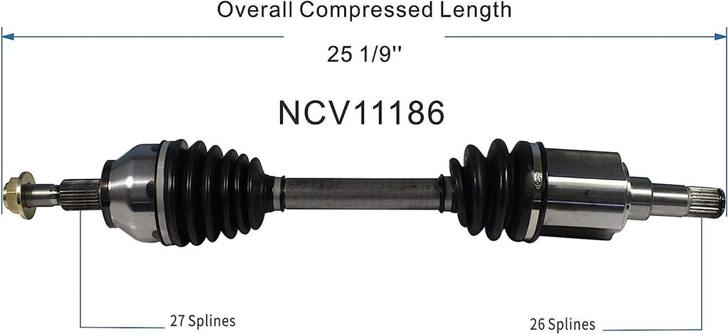 GSP  CV Axle Shaft Assembly for Select 2013-18 Ford Focus - Front Left (Driver Side)