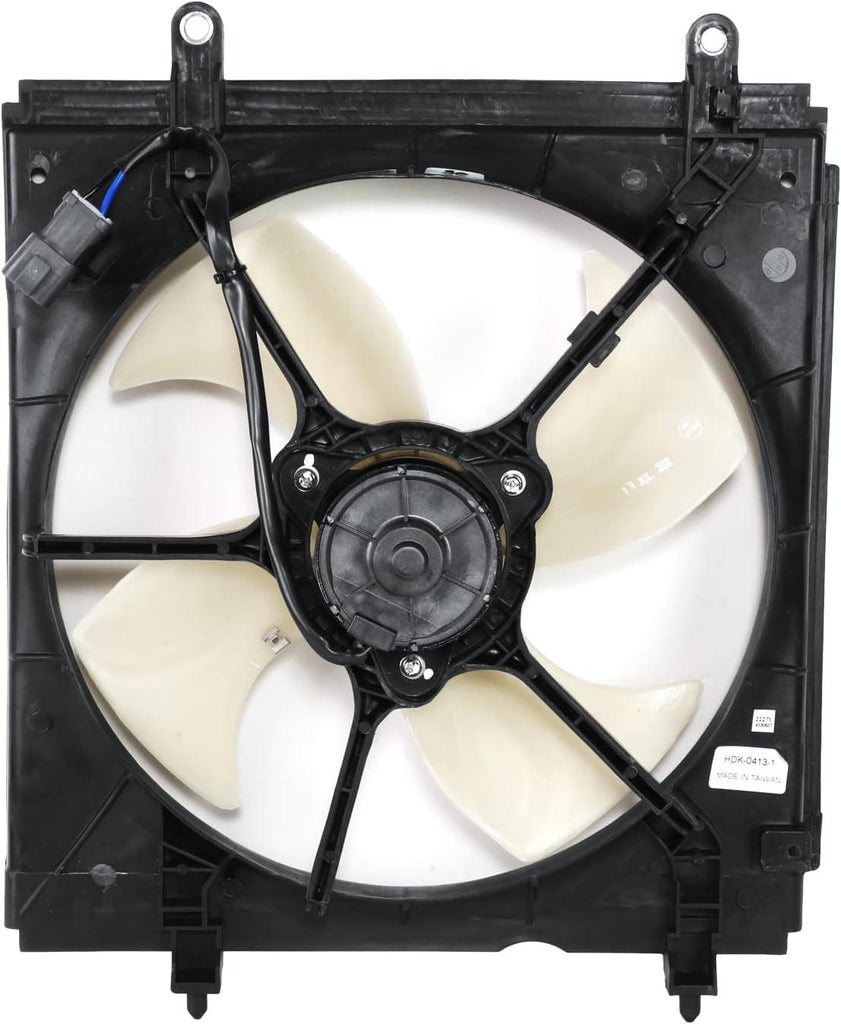 OEM-RF-0661 Factory Style Radiator Fan Assembly Compatible with 98-02 Honda Accord 4Cyl W/OE Valeo Black,White