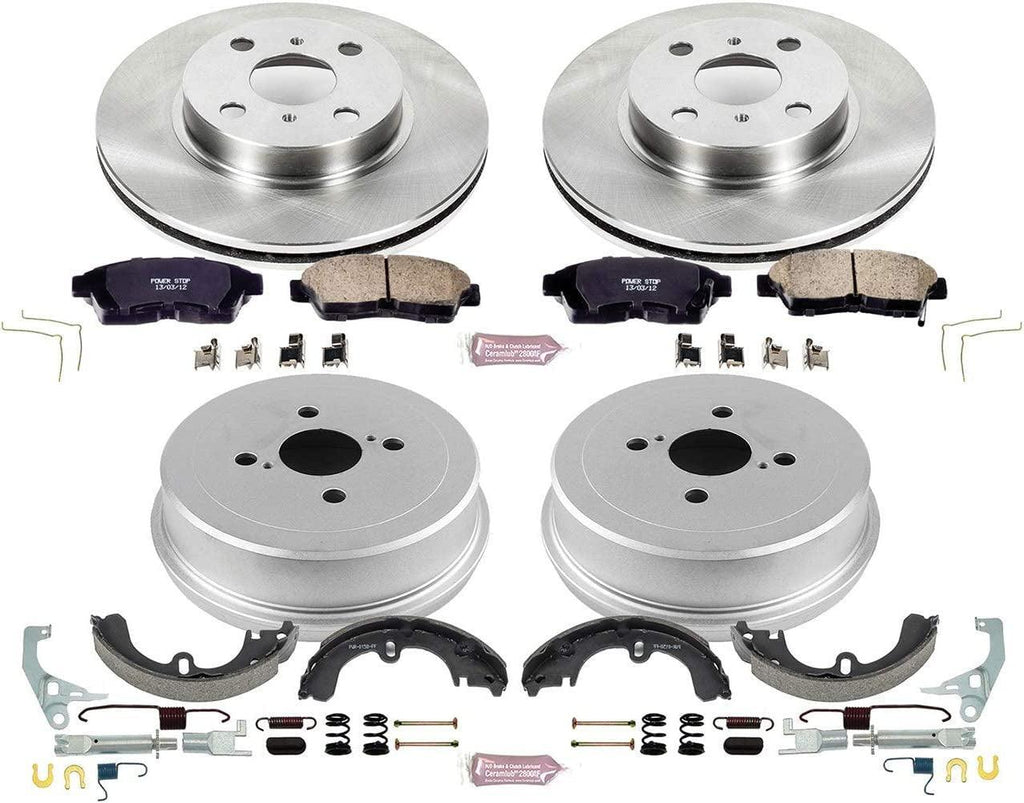 KOE15079DK Autospecialty Front and Rear Replacement Brake Kit-Oe Brake Drums & Ceramic Brake Pads