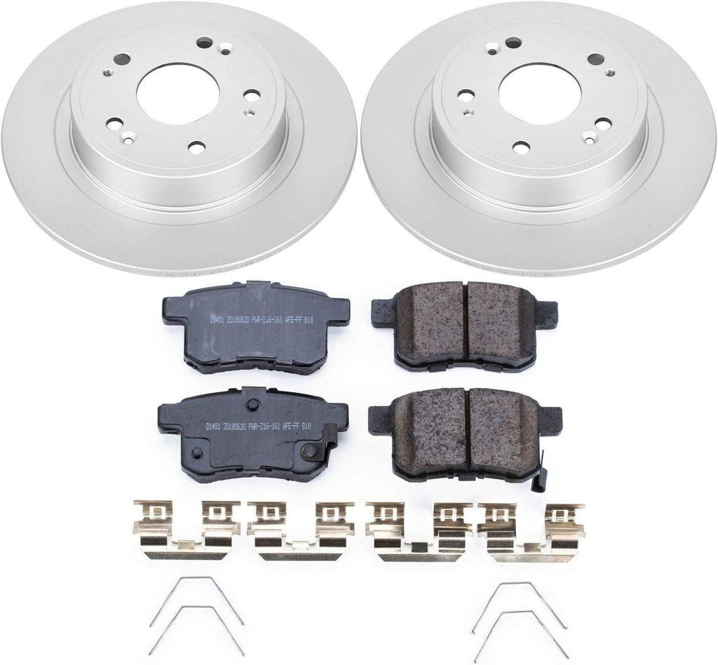 Rear CRK5368 Geomet Coated Brake Rotor and Ceramic Pad Kit