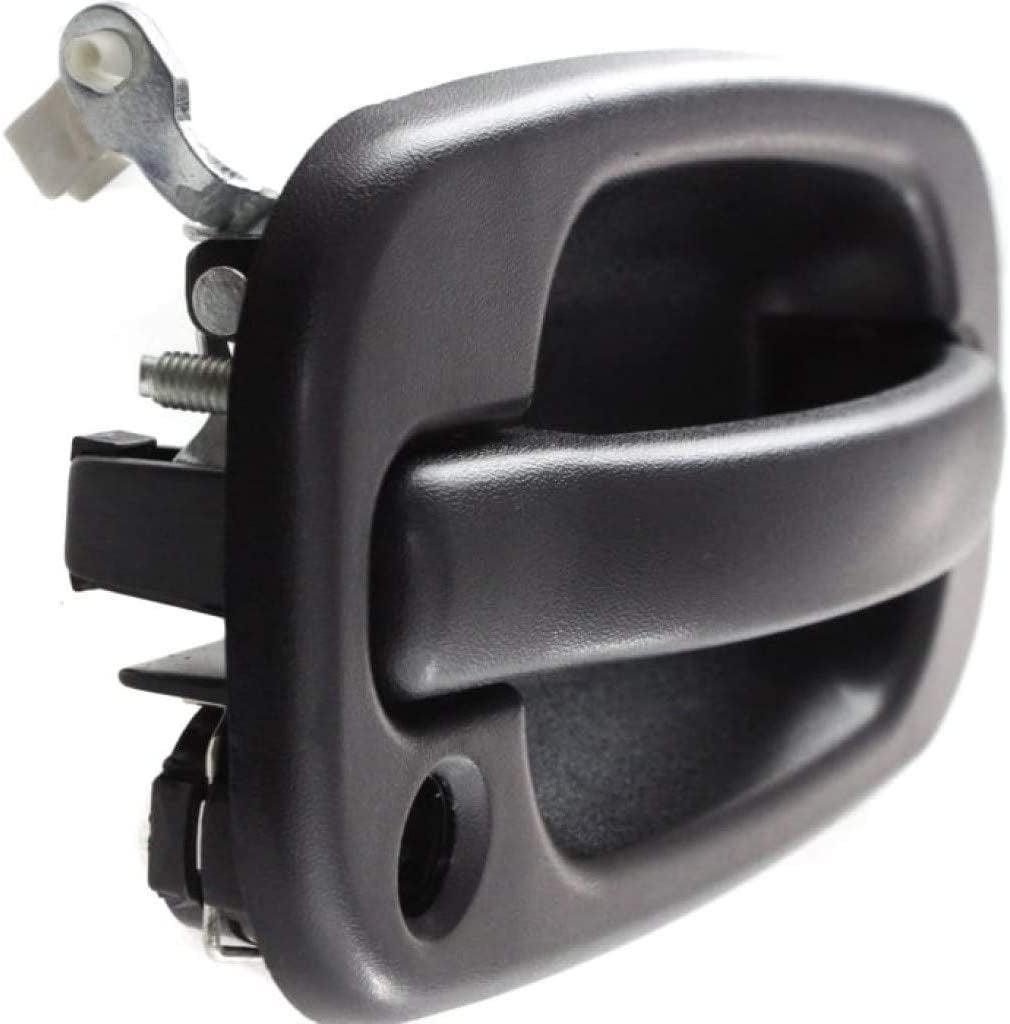 for Chevy Silverado 3500 Exterior Door Handle Front Passenger Side Textured Black 2001-2006 | with Key Hole | Trim: Base/Ls/Lt | GM1311129 | 15034986