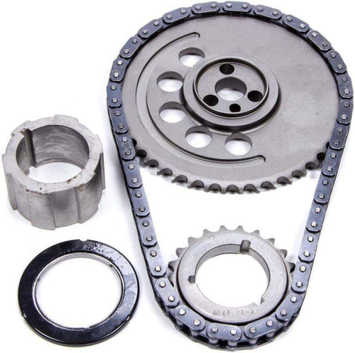 9-3658TX3 Race Billet True Roller Timing Kit Incl. Billet Steel Cam Sprocket/3 Keyway Billet Steel Crank Sprocket/0.5 In. True Roller Single Chain/Thrust Needle Bearing Race Billet True Roller Timing Kit