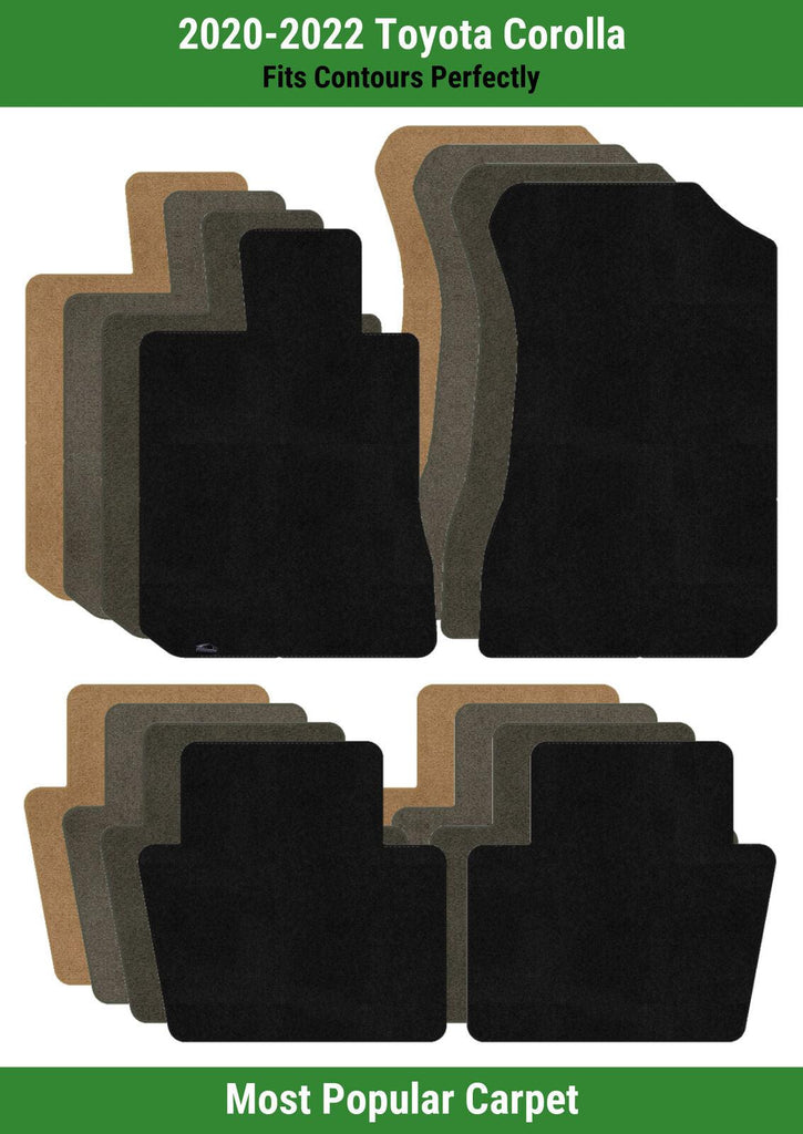 Lloyd Ultimat Front & Rear Row Carpet Mats for 2020-2022 Toyota Corolla