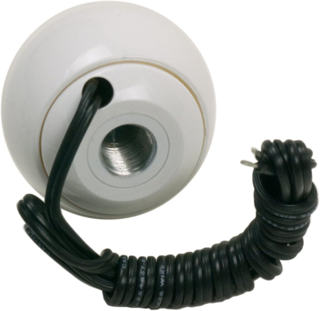 46112 White Replacement Shifter Knob with Button and SAE Threads