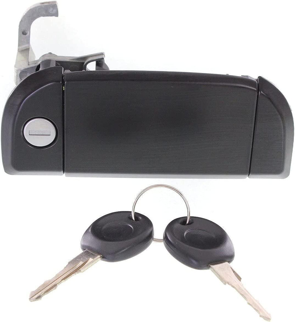 Front Exterior Door Handle Compatible with 1992-1997, 1999-2003 Volkswagen Eurovan Zinc Smooth, Metal, with Key Set, Set of 2, Driver and Passenger Side