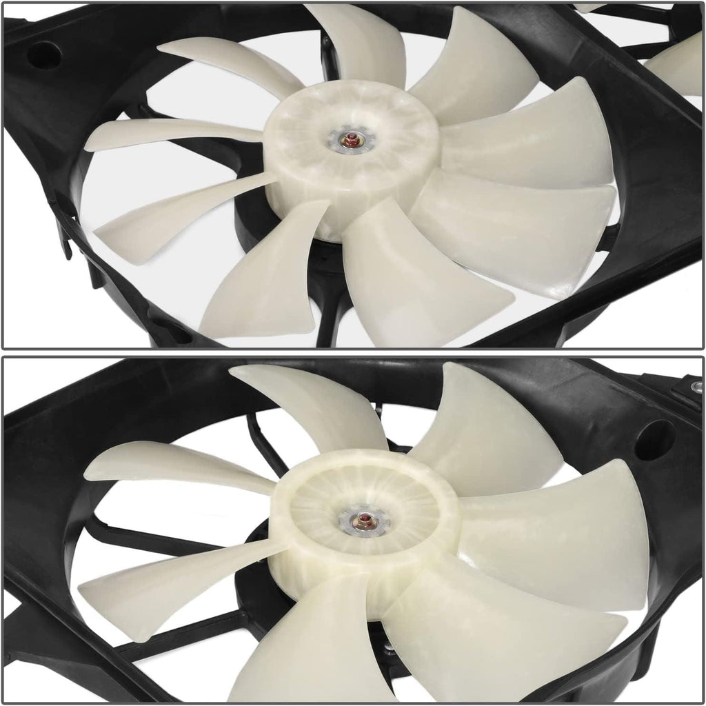 OEM-RF-1082 Factory Style Dual Radiator Cooling Fan Assembly Compatible with 02-03 ES300 / 04-08 Solara V6