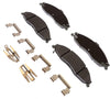 Silver 14D749CHF1 Ceramic Front Disc Brake Pad Set with Springs and Clips