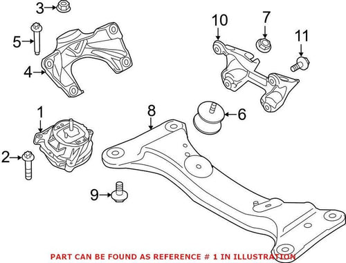 Genuine OEM Passenger Right Engine Motor Mount for BMW F80 F82 F83 F87 M2 M3 M4 Competition 2015-2020 3.0L L6 Turbo RWD