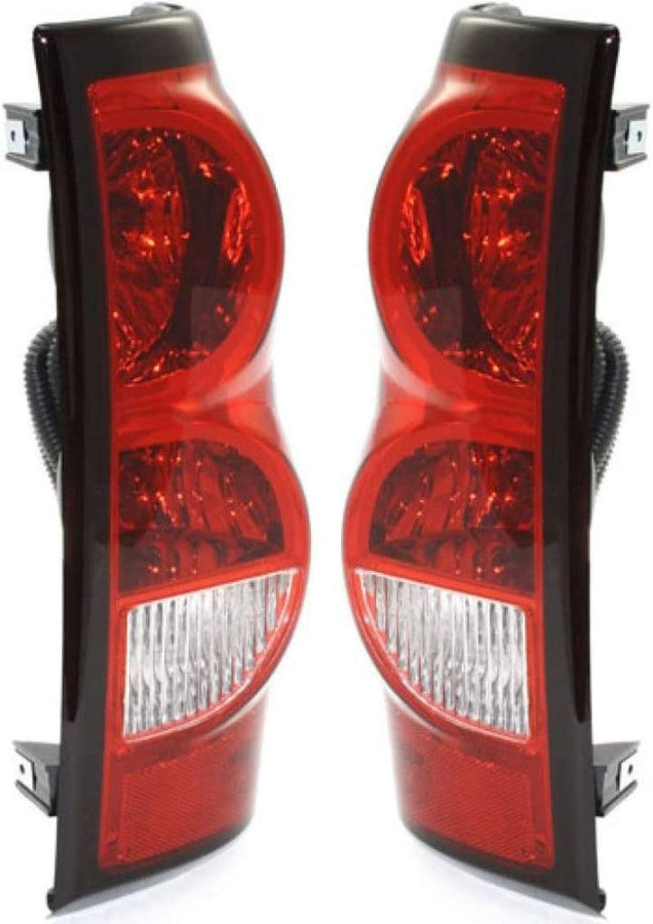 For Chevy Silverado 1500/2500 Series/3500 Single R/Wheel Tail Light 2004-2006 Driver and Passenger Side Pair Fleetside Dark Trim CAPA Certified | GM2800174 | GM2801174 | 15844157 | 15844156