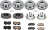 KCOE138 Autospeciality Replacement Front and Rear Caliper Kit- OE Rotors, Ceramic Brake Pads, Calipers