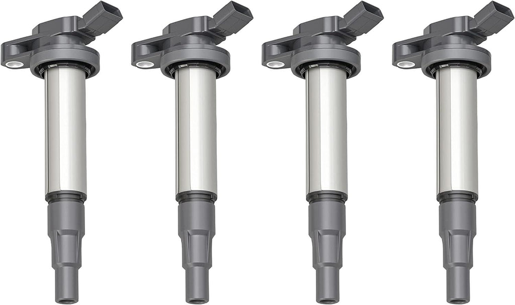 Replacement Ignition Coil Pack Set of 4 - Compatible with Toyota, Lexus, Scion - 1.8L L4 Corolla, Matrix, Prius, V, Plug-In, Vibe, Xd, Ct200H - Replaces 90919-02252, 90919-02258, UF596, UF619, C1714