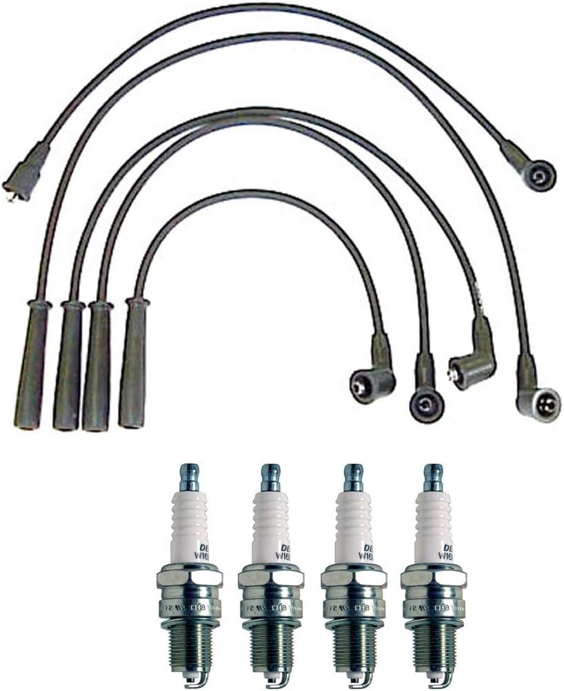 Denso Wire Set 7Mm & 4 U-Groove Spark Plugs 0.032 Kit for Toyota 2.2 2.4 L4 GAS