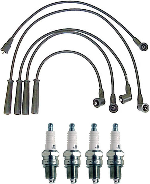 Denso Wire Set 7Mm & 4 U-Groove Spark Plugs 0.032 Kit for Toyota 2.2 2.4 L4 GAS