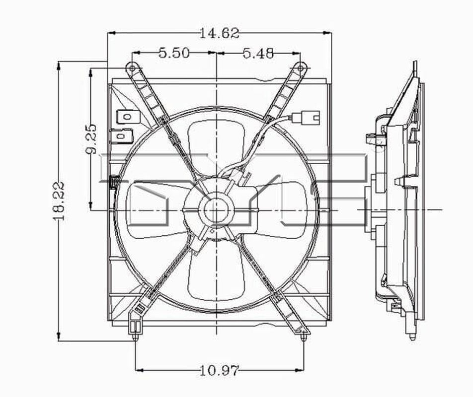 TYC A/C Condenser Fan Assembly for Camry, Solara 610100