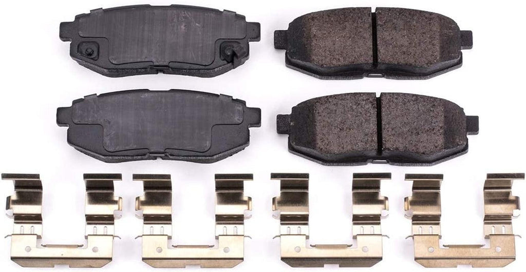 17-1124, Z17 Rear Ceramic Brake Pads with Hardware