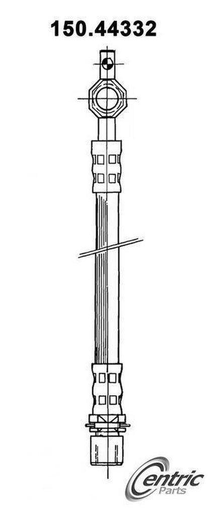 Centric Brake Hydraulic Hose for Prizm, Corolla, Van, Nova 150.44332
