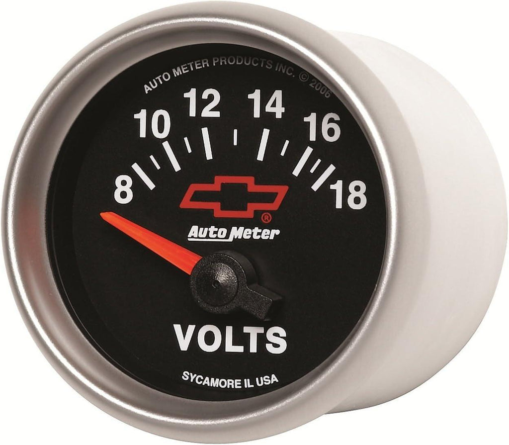 3692-00406 GM Performance Parts Red 2-1/16" 8-18 Volts Short Sweep Electric Voltmeter Gauge