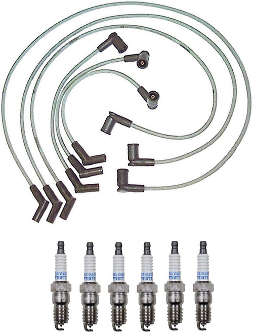 Denso Wire Set 8Mm & 6 Platinum TT Spark Plugs .040 Kit for Ford Mustang 3.8L V6