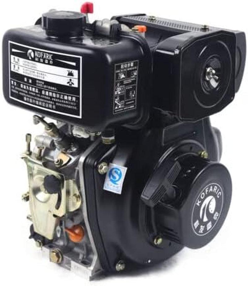 4 Stroke Diesel Engine, Single Cylinder Air Cooling Recoil 3600 RPM, 247Cc Engine Motor Single Cylinder with Air Cooling, Aluminum Alloy Case, Suitable for Road Cutter, Grinder, Water Pump