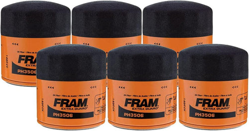 PH3506 Extra Guard Passenger Car Oil Filter - Pack of 6