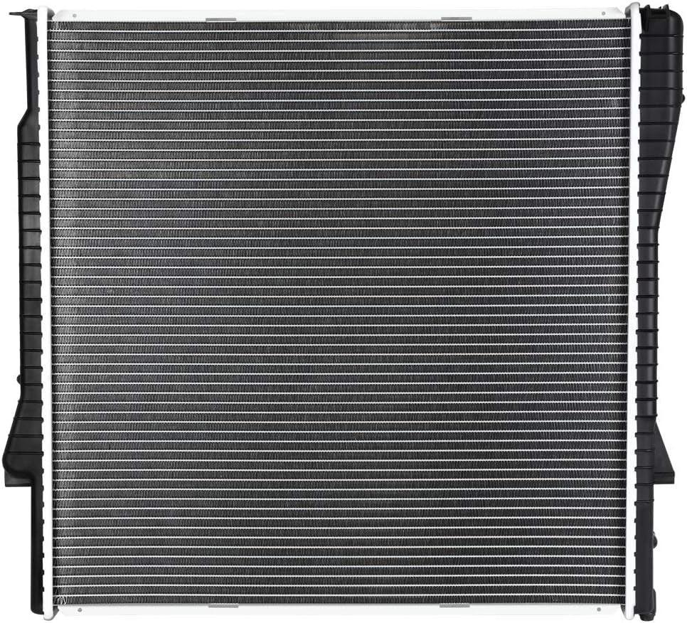 OEM-RA-2594 2594 OE Style Aluminum Cooling Radiator Compatible with 01-06 BMW X5 3.0 AT, 23-1/8" W X 23-1/8" H X 1" D, 1-1/2" Inlet / 1-1/2" Outlet
