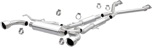 Magnaflow Cat-Back Performance Exhaust System 19135 - Street Series, Stainless Steel 2.5In Main Piping, Dual Split Rear Exit, Polished Finish 4.5In Exhaust Tip - 2009-2020 370Z Performance Exhaust Kit