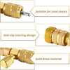 Mudder R22 R134A R12 A/C HVAC Valve Core Removal Tool Compatible with Dual Size 1/4 & 5/16 Port, R410 R32 Brass Adapter, 20 Pcs Cores and 10 Pcs Brass Nut HVAC Valve Core Removal Installer Tool Kit