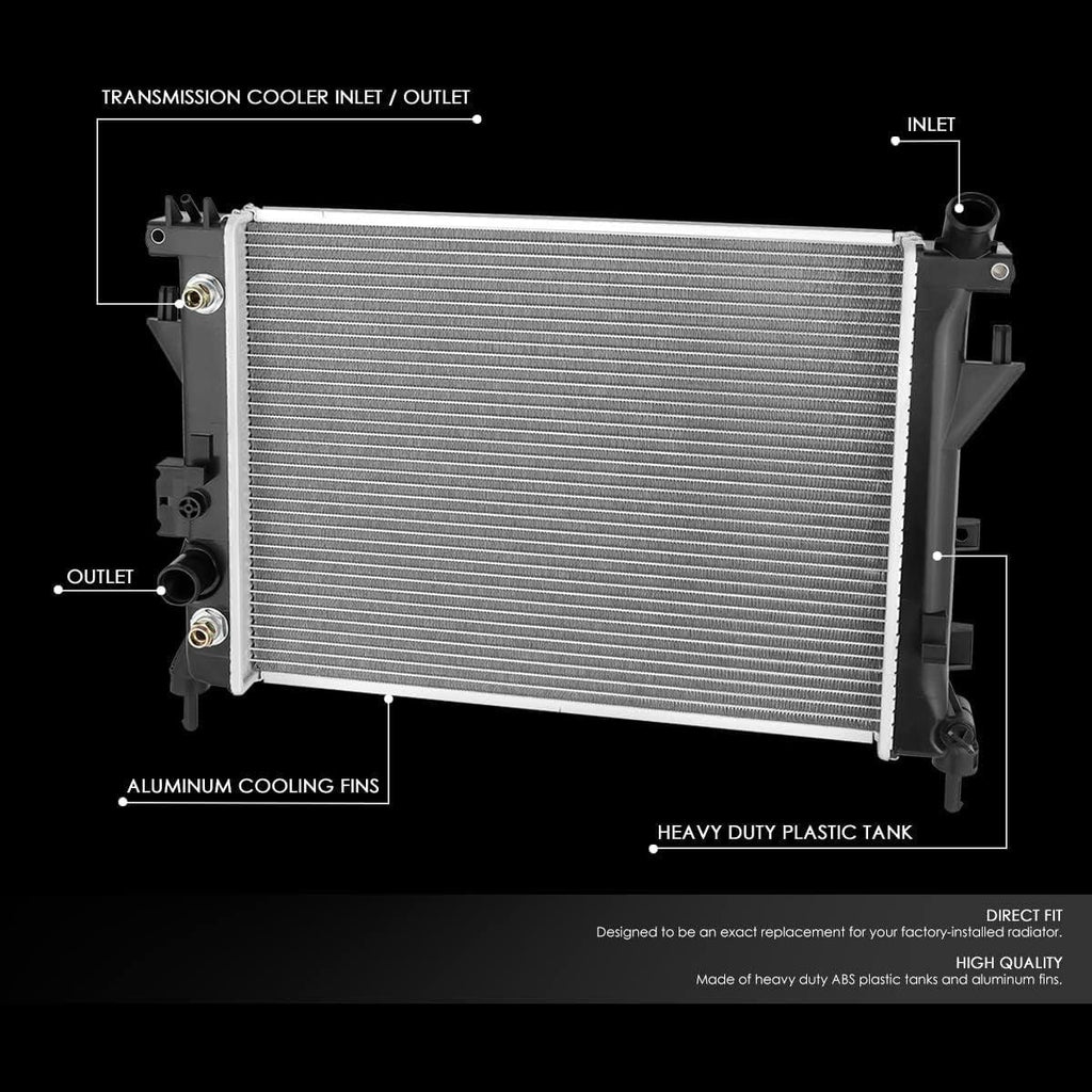 OEM-RA-13050 1-Row Aluminum Core Radiator Compatible with 2007-2009 Solstice 2.0L,19-5/16" W X 14-1/2" H X 1" D,1-5/16" Inlet / 1-5/16" Outlet