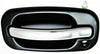 for Chevy Silverado 1500 HD Exterior Door Handle Front Driver Side Smooth Black Bezel with Chrome Lever 2001-2006 | with Key Hole | Trim: LS/LT | GM1310149 | 15745149
