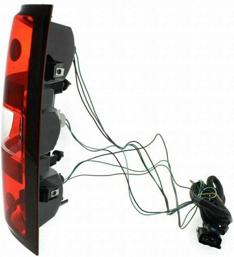 For GMC Sierra 3500 HD Tail Light Assembly 2007 2008 2009 2010 Driver Side1St Design W/Bulbs Dual Filament Back-Up CAPA Certified for GM2800207 | 25958482 (Trim: Dual Rear Wheels)