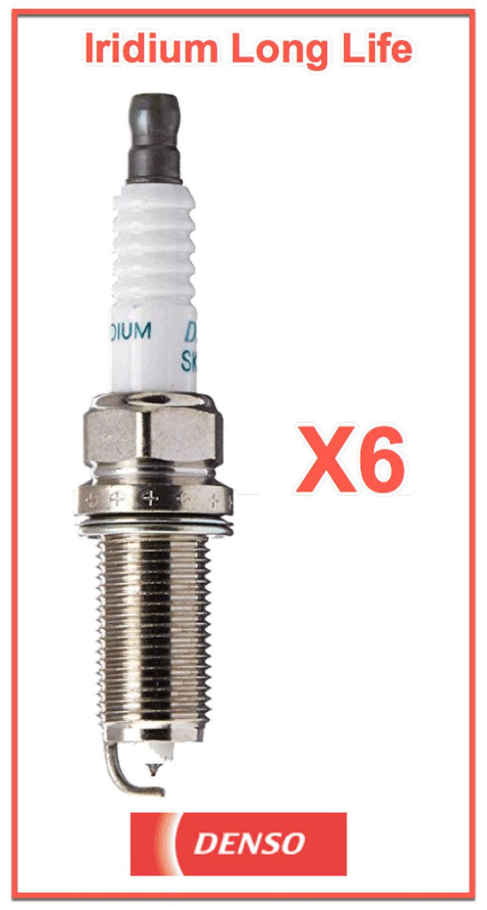 6 Spark Plugs DENSO Iridium Long Life 3417 SK16HR11 V6 Pre-Gapped