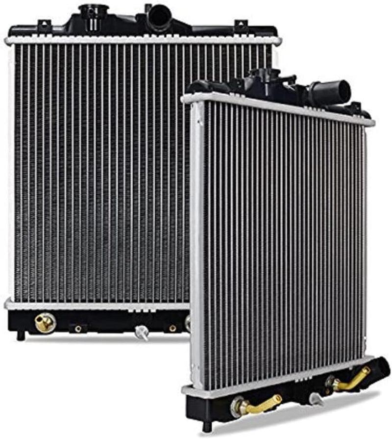 R1290-AT Plastic End-Tank Radiator Compatible with Honda Civic 1992-1998 Silver