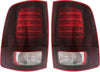 Tail Light Assembly Compatible with 2013-2018 Ram 1500/2500 / 3500 Sport Type, Clear/Red Lens, Set of 2, Driver and Passenger Side