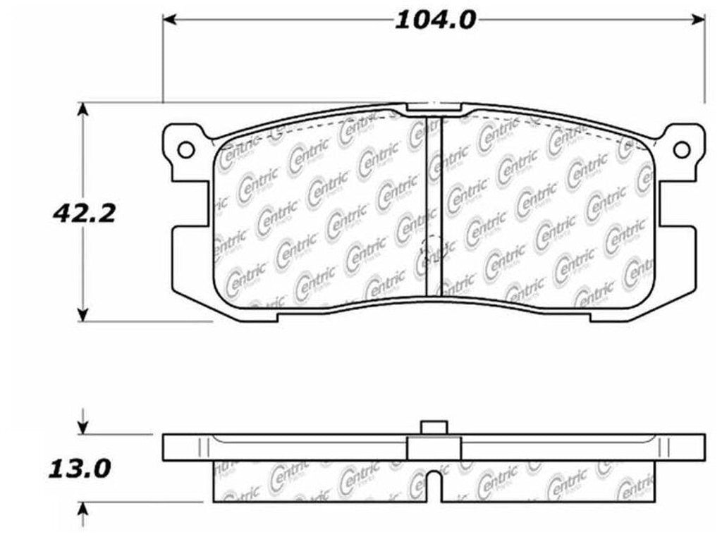 Centric Rear Disc Brake Pad for Probe, 626, MX-6 (103.04000)