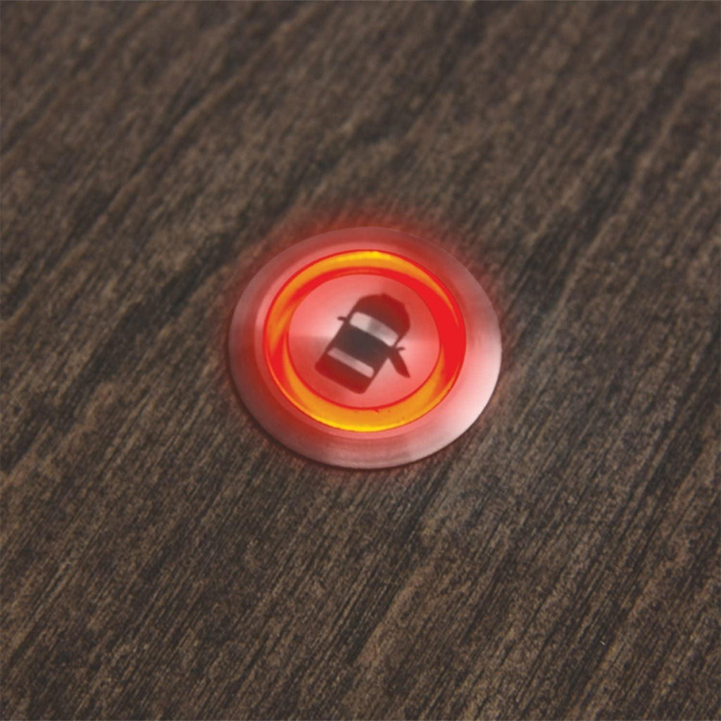 Keep It Clean  16Mm Momentary Billet Button with LED Red/Yellow Ring