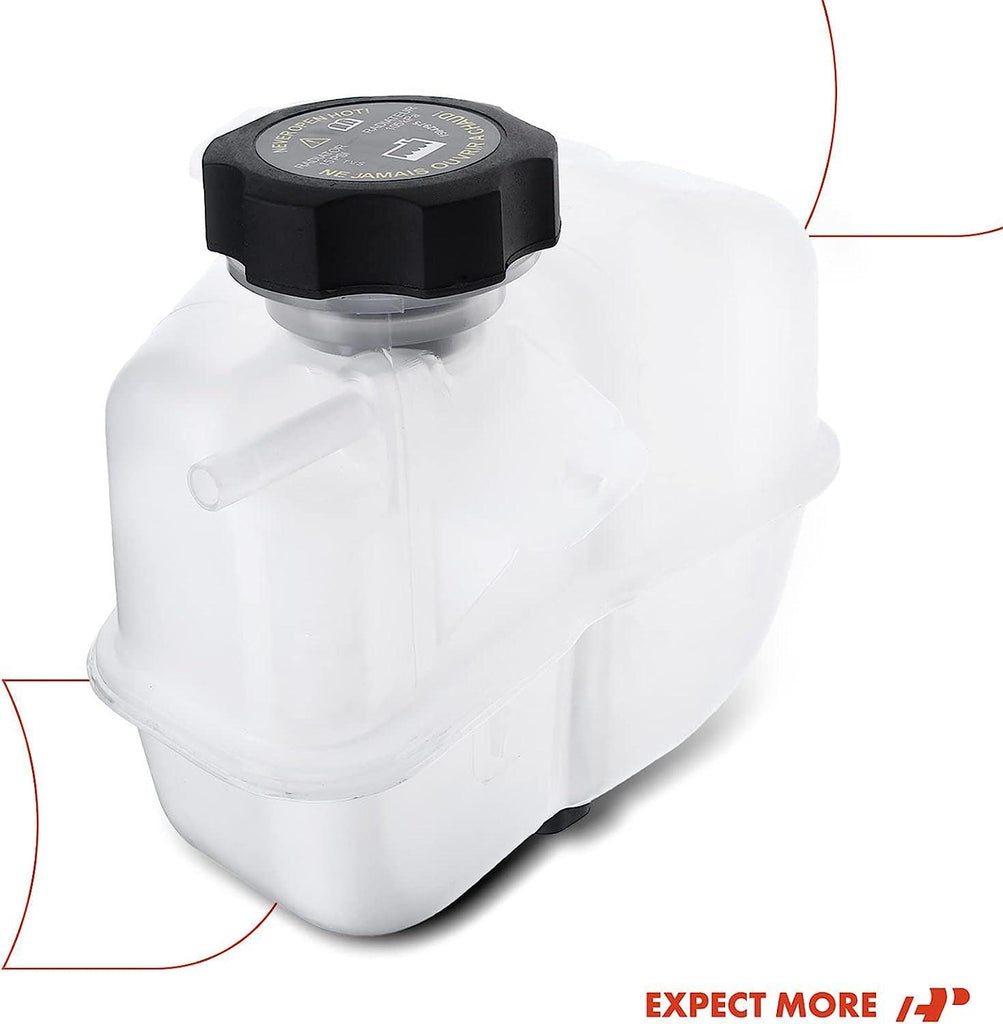 A-Premium Engine Coolant Overflow Recovery Reservoir Tank [With Cap] Compatible with Chevy Malibu 2008-2012 & Pontiac G6 2006-2010 & Saturn Aura 2007-2009, [2.2L 2.4L 3.5L 3.6L], Replace# 25775252