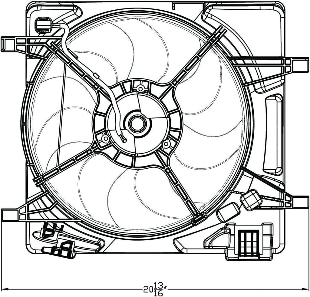 623070 Replacement Cooling Fan Assembly Compatible with Chevrolet Spark