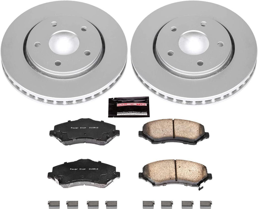 CRK3118 Coated Brake Rotor & Ceramic Brake Pads- Front