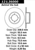 Centric Front Disc Brake Rotor for 1900, Manta, Kadett, Opel (121.36000)