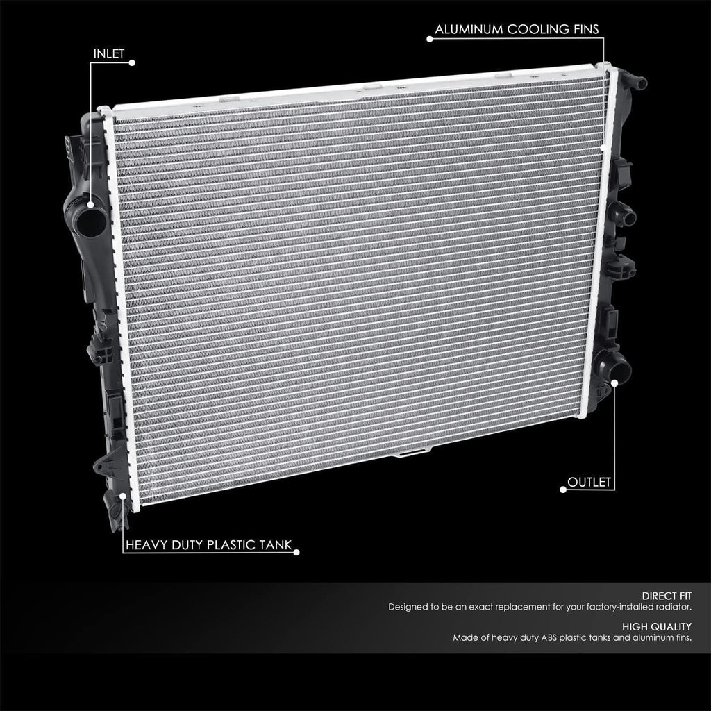 OEM-RA-13027 OE Style 2-Row Aluminum Cooling Radiator Compatible with 14-17 S550 S63 AMG / 15-17 S550E S600 S65 AMG / 2017 E300 E43 AMG / 16-17 GLC300
