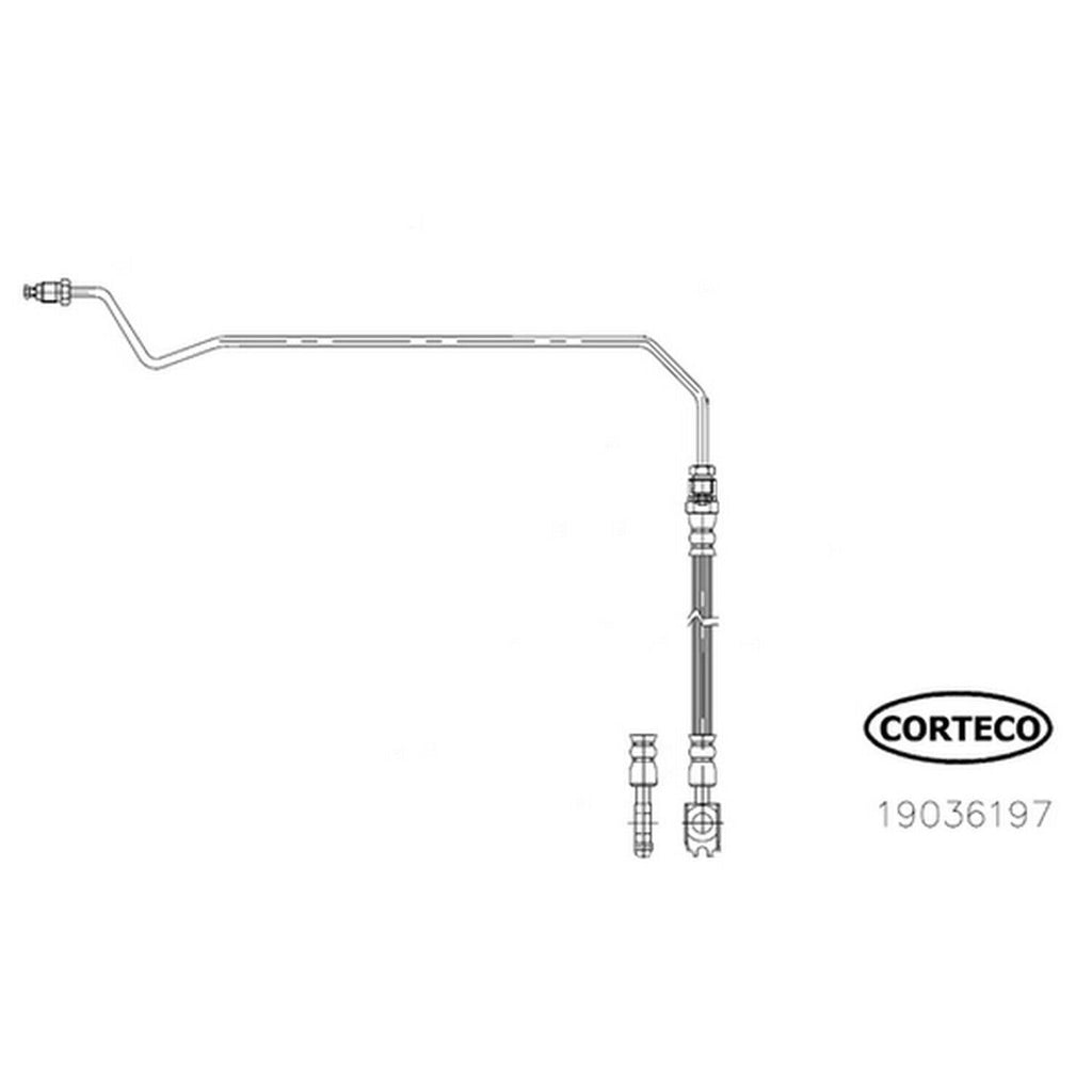 Corteco Brake Hydraulic Hose for Passat, A6, A6 Quattro, S6 19036197