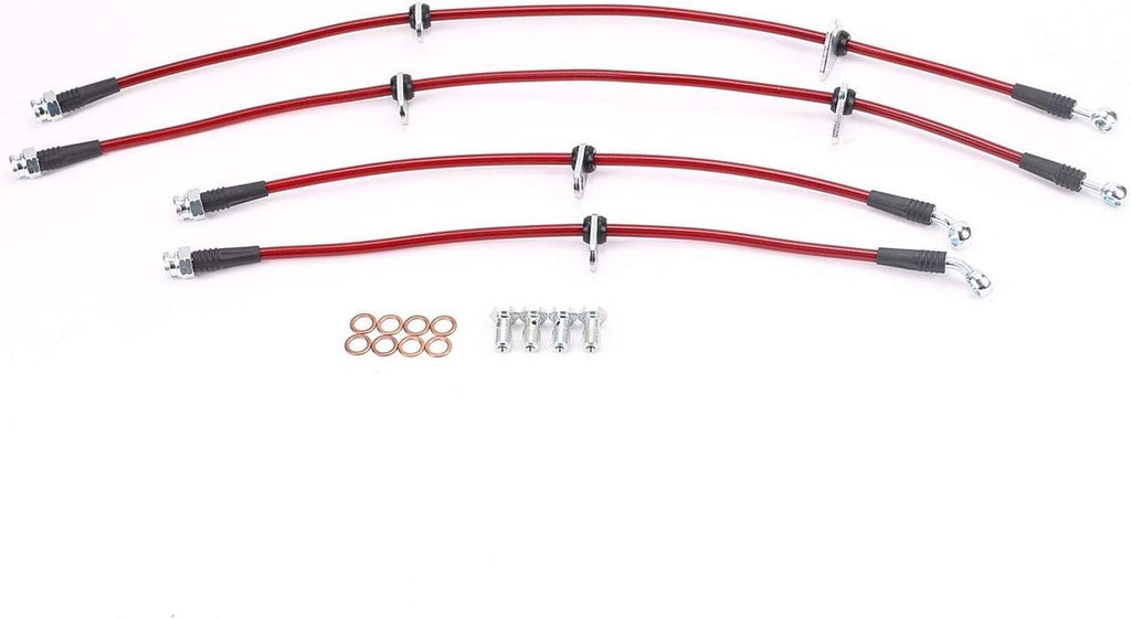 BH00017 Stainless Steel Brake Hose Kit- Front & Rear