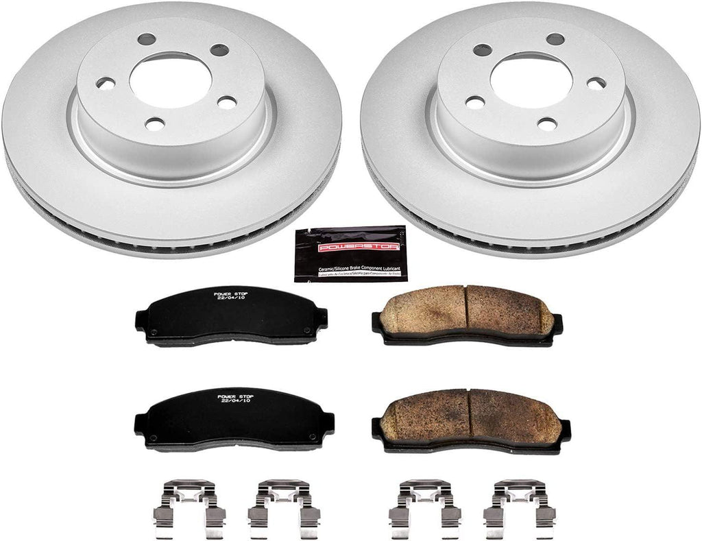 CRK1923 Coated Brake Rotor & Ceramic Brake Pads- Front